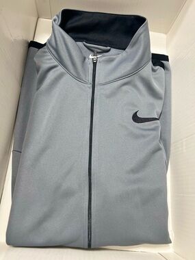 Nike Grey and Black Athletic Zip Jacket